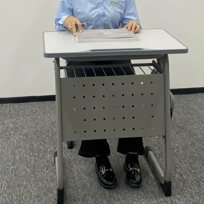 School Desk and Chair Set Primary Single Reading Study Metal Student Modern School Bench and Desk College Furniture