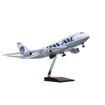 747 Pan American Airlines Plane Model Airplane Model B747 1/160 47cm Resin Aircraft Model Airlines Product