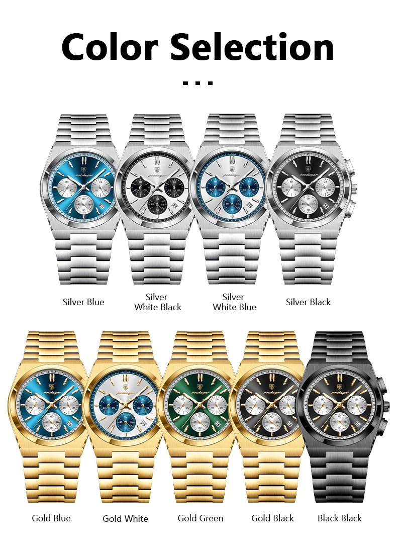 POEDAGAR 970 Luxury Quartz Man's Watch description image 7