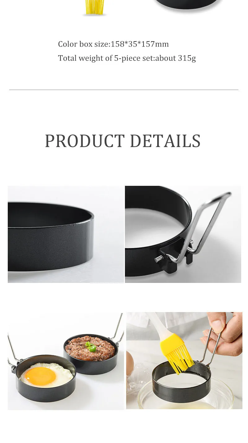 Juego De 4 Anillos De Huevo,Moldeador De Anillo Redondo Arrugado Para  Silenciadores En Inglés,Plancha De Cocina Para Tortitas - Buy Huevo  Anillo,Utensilios De Cocina,Huevo Frito Product on Alibaba.com