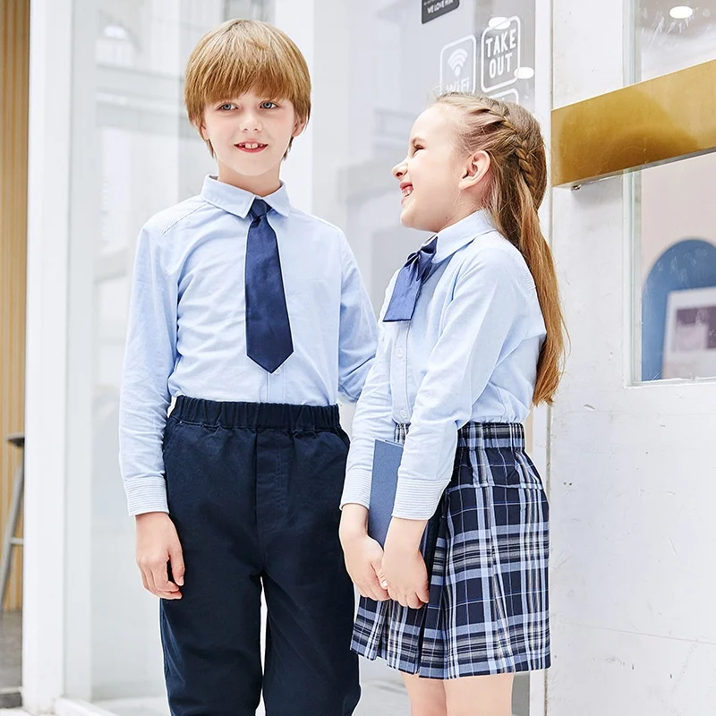 Высококачественная фабричная унисекс униформа для начальной школы нового дизайна для весны и осени