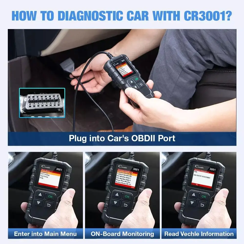 Launch X431 12v Cr3001 Car Code Reader Support Full Obdii/eobd Launch Creader 3001 Auto