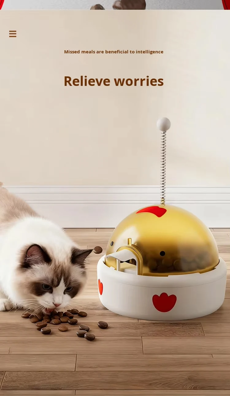 Pet Leakage Feeder ABS Cat Dog Interactive Training Feeder Self Hi Relieve Boredom Freeze Drying Transmitter Sound Cat Toys manufacture