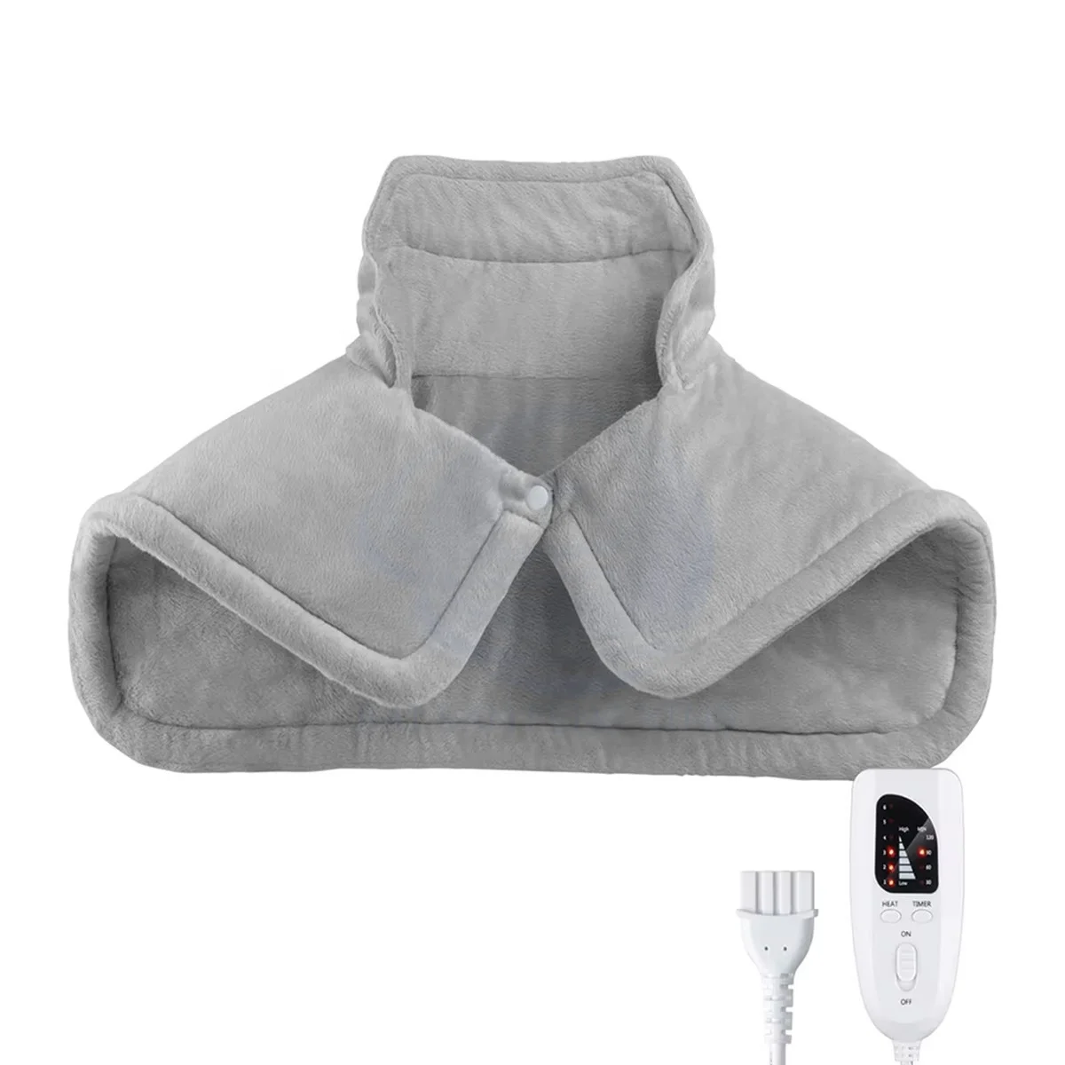 Electric Heating Shawl with Temperature Control Soft Flannel for Winter Pain Relief Shoulder Neck Back Abdomen Legs Waist Warmth 2