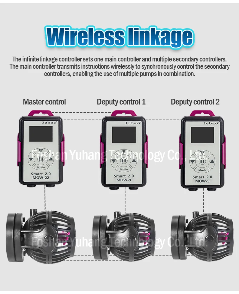 Jecod Jebao MOW Series 6-50W Quiet Freshwater Wave Making Pump Modern Frequency Conversion Plastic Fish Tank Accessories