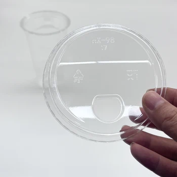 98mm Manufacturer Direct Sales High-quality Disposable Plastic Strawless Lids for Containers