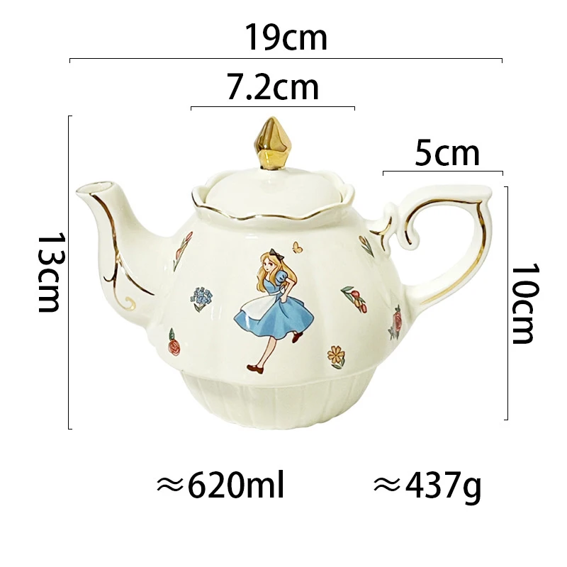 New Tea For One Alice And Rabbit Ceramic Coffee Cup And Saucer Set Gold