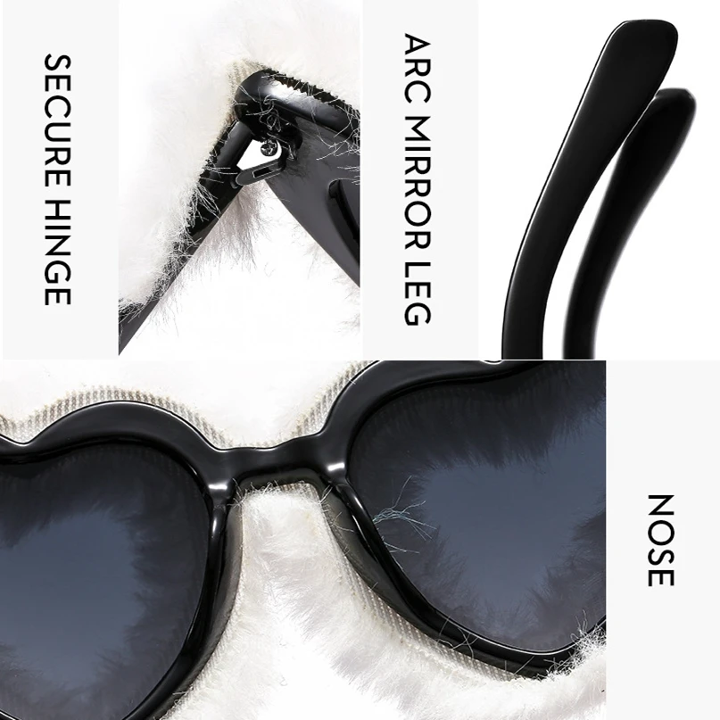 Party Masquerade Eyewear - Vintage Punk Soft Velvet Sun Glasses display picture 2