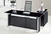 black glass computer desk