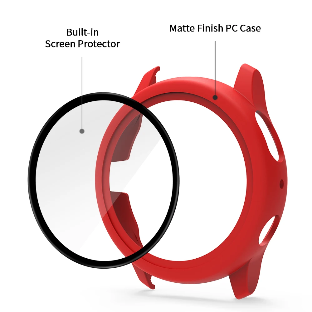 Luxury Antiscratch Tempered Glass Pc Watch Screen Protector Case For