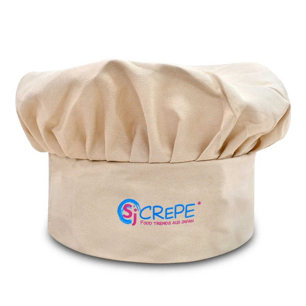 Custom Chef Hat With Heat Transfer Printing Logo Poly Cotton Cooking Caps Wholesale Kids /Adult Chef Hat
