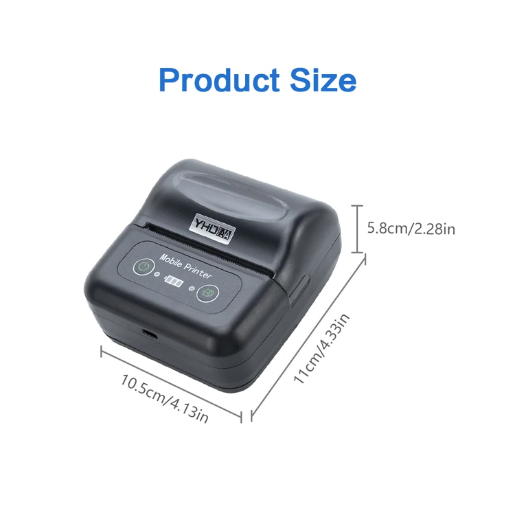 80mm Portable Mini Thermal Printer with Bluetooth - Image 4