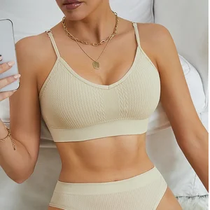 Ladies Fitness Vest Jacquard Bra Wire Free Full Support Adjustable Sports Brassiere Push-Up Breathable Anti-Sagging Yoga Bra