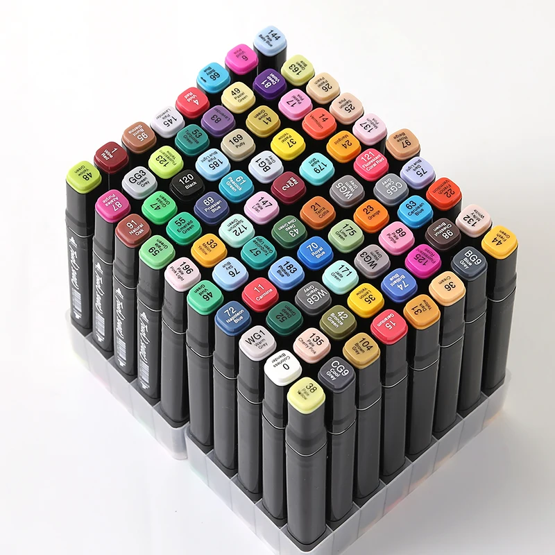 Marker Pens Wholesale Custom 24 30 36 40 48 60 80 Colors Art Marker