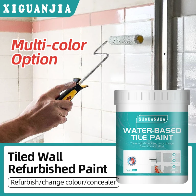 Three-in-One Bathroom Tile Paint Special Waterproof Epoxy for Renovating Old Floor Tiles Marble Easy Application with Brush