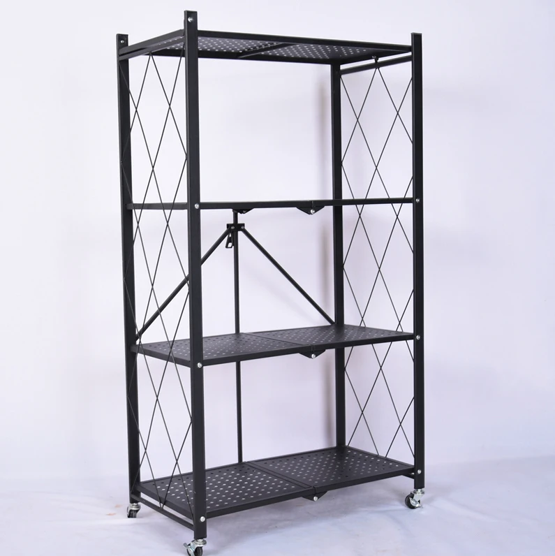 High Quality Hot Selling  Large Capacity Kitchen Rack Shelf White and Black Iron Metal Bathroom Storage Racks
