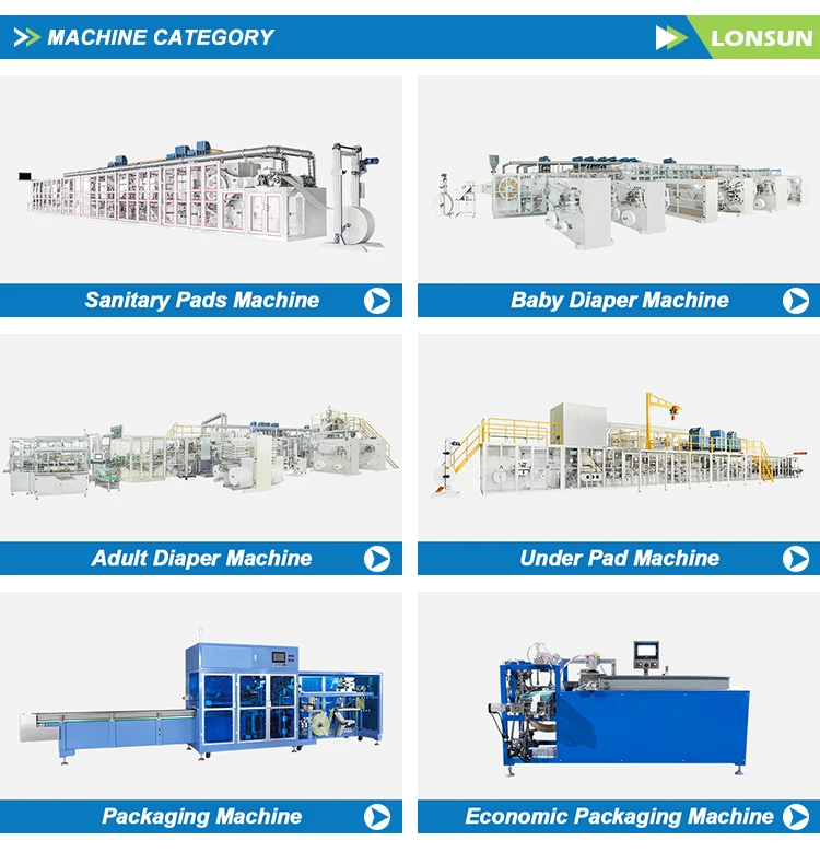 Disposable Elastic Waistband Baby Diaper Making Machine High Speed Full