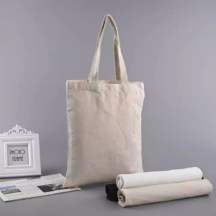 Custom Logo Printed Size Reusable Cotton Women Men Travel Shopper Tote Storage Shopping Bag Fabric Canvas Cloth Beach Handbags