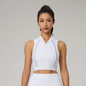 Tank Top with Built in Bra Crop Tank Top Women Gym Sleeveless Drop Shoulder Sports T-shirt Women Active Tank Yoga Top for Ladies