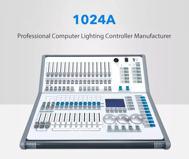 Professional Mini 1024CH DMX Console Remote Control DJ Equipment Stage Light Controller with DMX512 Connection