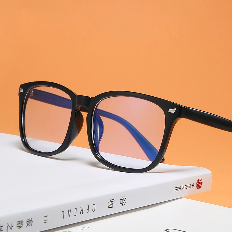 Retro Square Glasses Frame Men Anti Blue Light Women Fashion