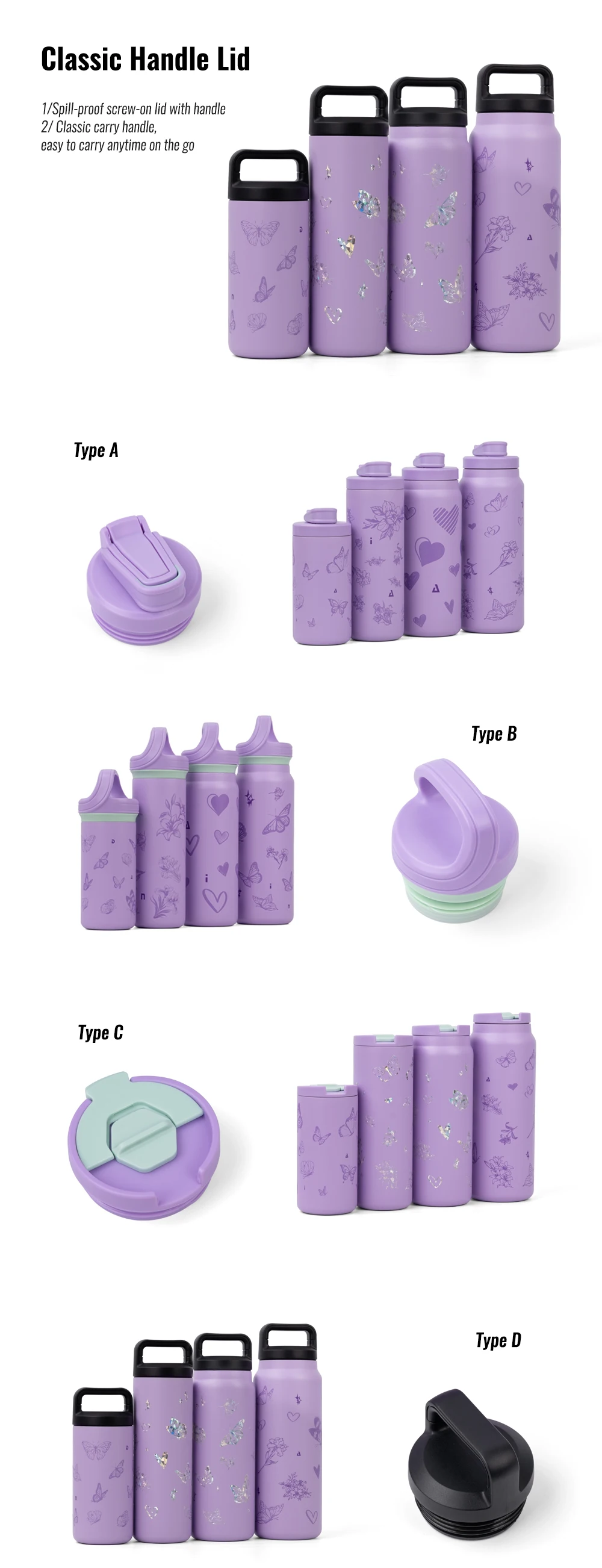 Eco-Friendly Double Wall Custom Logo Bottle Water Vacuum Insulated Drink Sport Stainless Steel Water Bottle