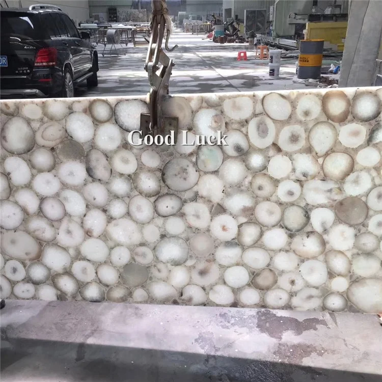 white agate stone tile   Countertop Agate Wall tile Backlit