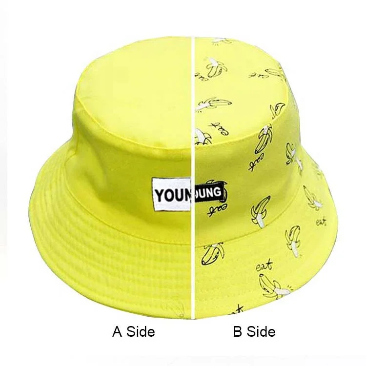 New Unisex Fashion Cap Women's Panama Hats Summer Cotton Bucket Hats Female Men Boy Beach AB Side Reversible Bucket Hat