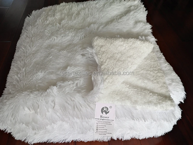 Fluffy Soft Modern Knitted Winter Fleece Throw Blanket Polyester Long Hair Cozy Fuzzy Sherpa Plush Warm Mink Faux Fur Anti-Dust