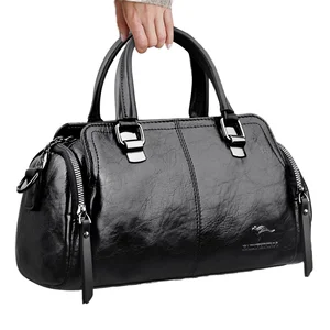 custom logo 2026 Luxury Brand PU Crossbody Bag for Women High Quality Large Capacity with Elegant Polyester Lining and Chain Decoration