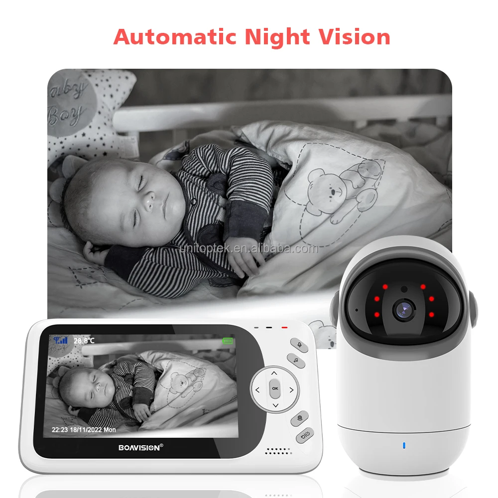 BOAVISION Baby Monitor With Camera 4.3 High Resolution Display