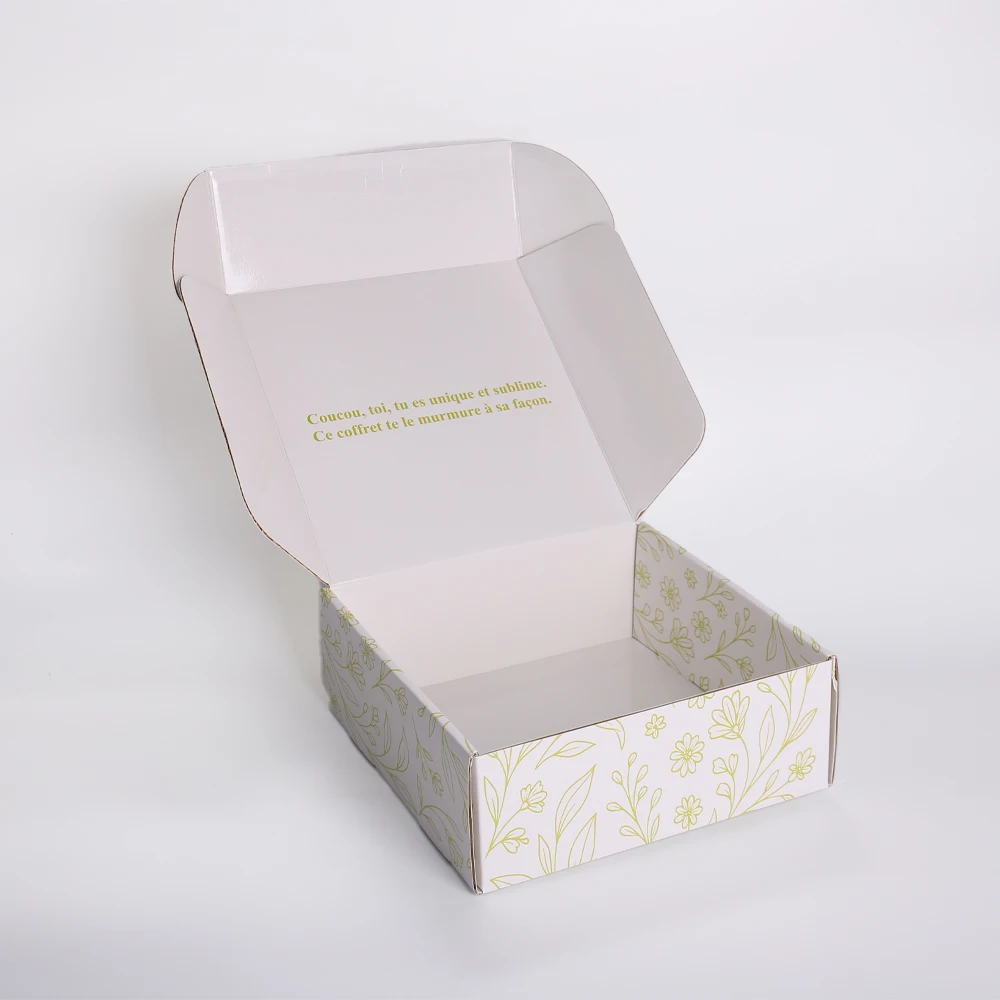 Individueller Wellpapp-Versandkarton, faltbare Stoffverpackung, doppelseitiger Druck, Geschenkverpackung aus Papier für Unterwäsche