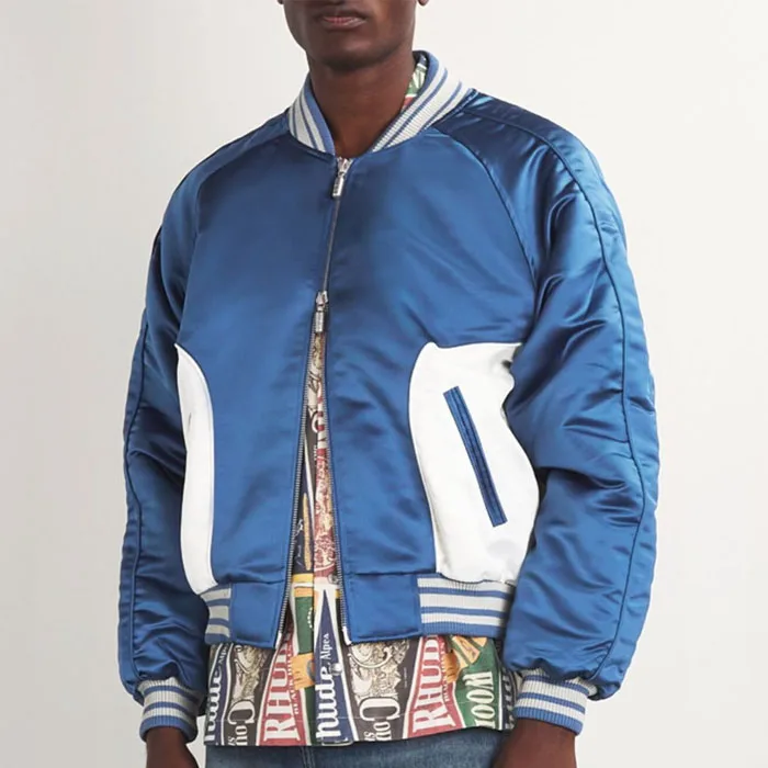 Shop Our OEM Custom Design Men's Bomber Jacket with Satin Lining