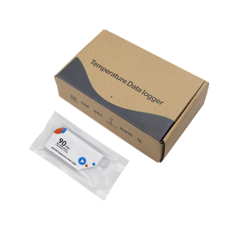 USB Temperature Single Use Data Logger with PDF Report