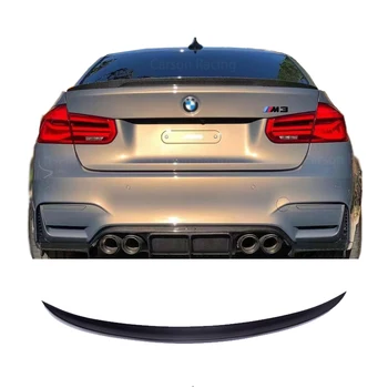 For BMW 3 Series F30 M3 F80 MP Style Wet Carbon Fiber Rear Spoiler Trunk Wing M3 F80 Forge Carbon Fiber Spoiler Car Spoilers