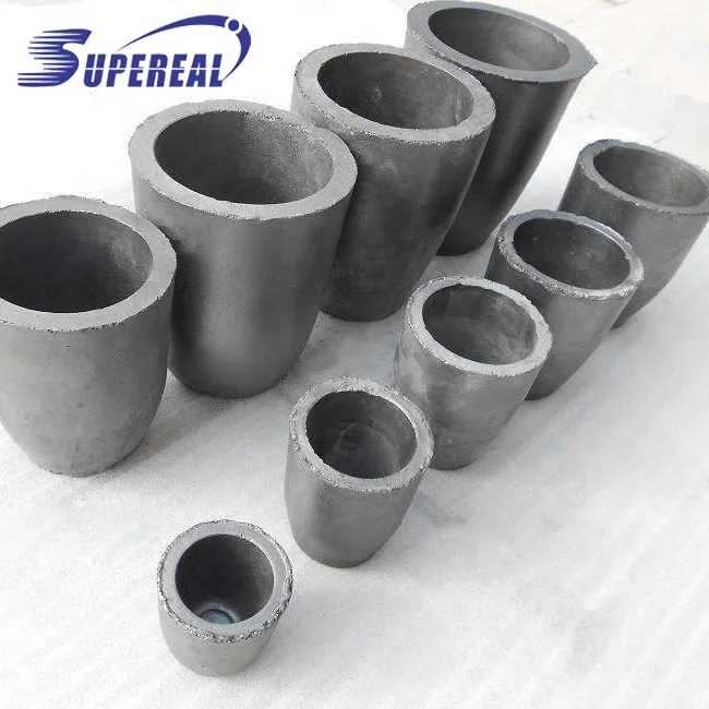 High Temperature 1650 C Silicon Carbide Graphite Brass Melting Ceramic Crucibles