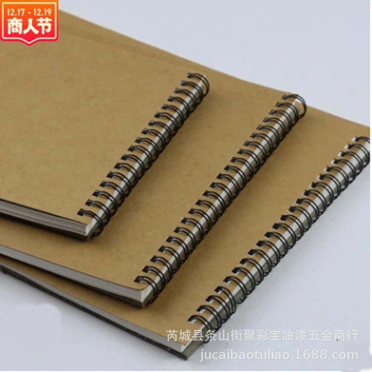 Sketch book coil book drawing book 160g A4 A3 A5 A6 cowhide thick backboard color printing custom LOGO