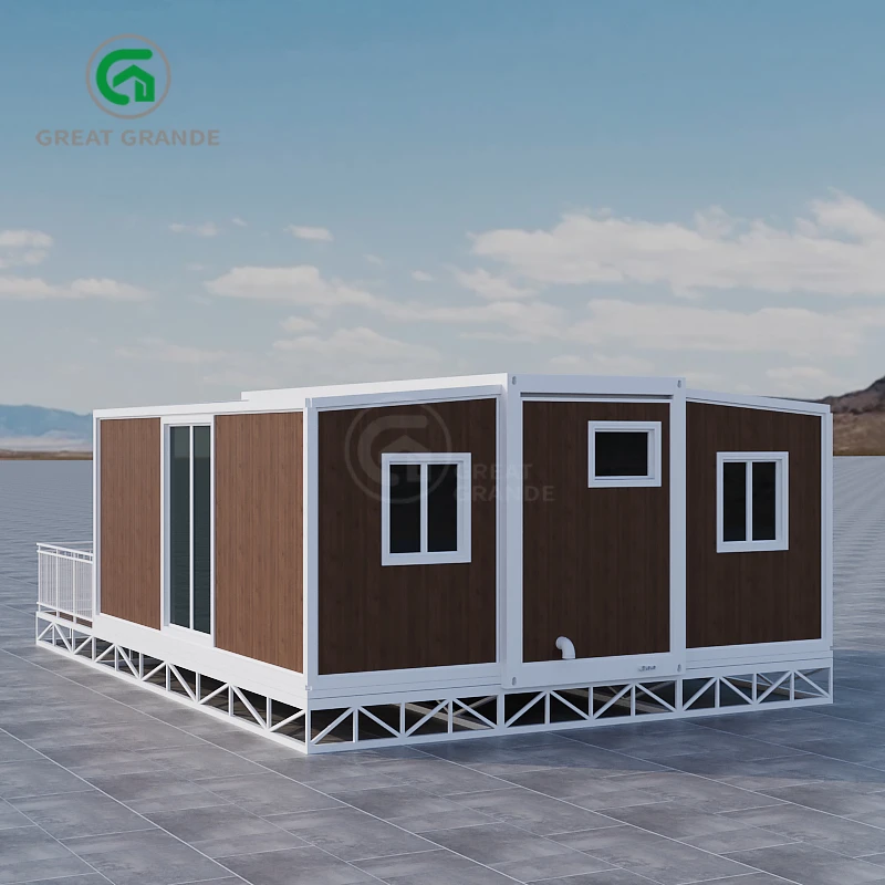 Prefab expandable container movable homes with porch