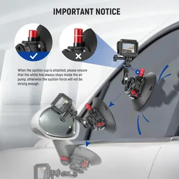 NEEWER 6"/15.2cm Camera Suction Cup Mount with Ball Head Magic Arm Metal Suction Cup Mount on Car Windshield Dash product image