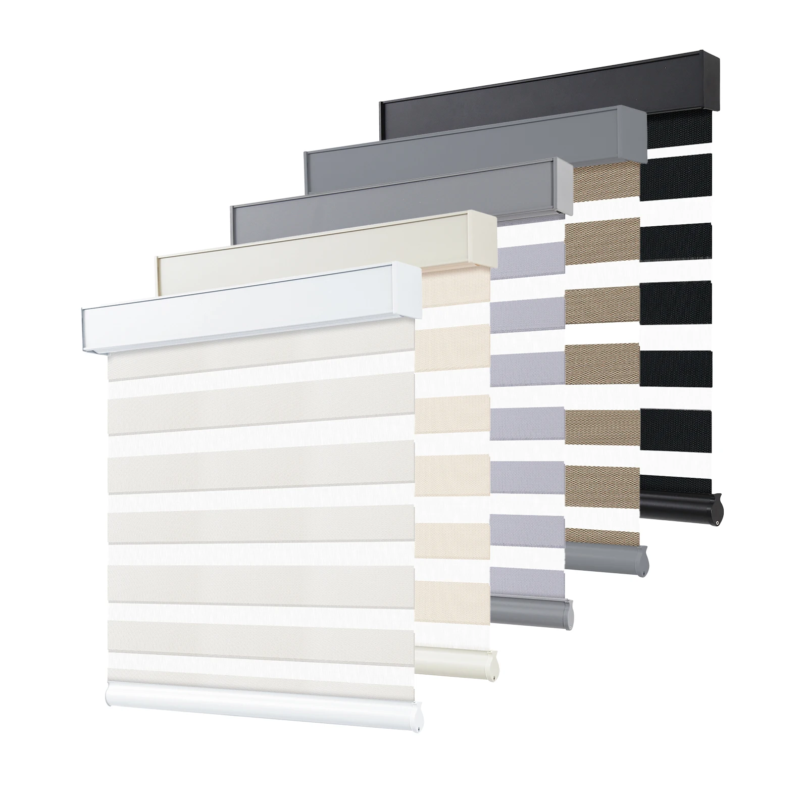 High Quality Window Blinds Roller Shade Double Layer Day and Night Smart Electric Motorized Zebra Blinds