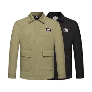 2026 Autumn Winter Wholesale Patchwork Jacket Men's Trend New Fashion Lapel Single-breasted Large Jacket