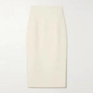 Clothing Manufacturer Custom Spring Summer Beige High Waist Elegant Casual Pencil Skirts Ladies Office Women