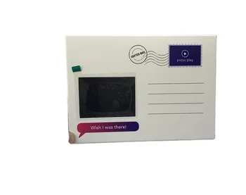 Popular customized small size 2.4 inch TFT Lcd video mailer card video postcard Video post card