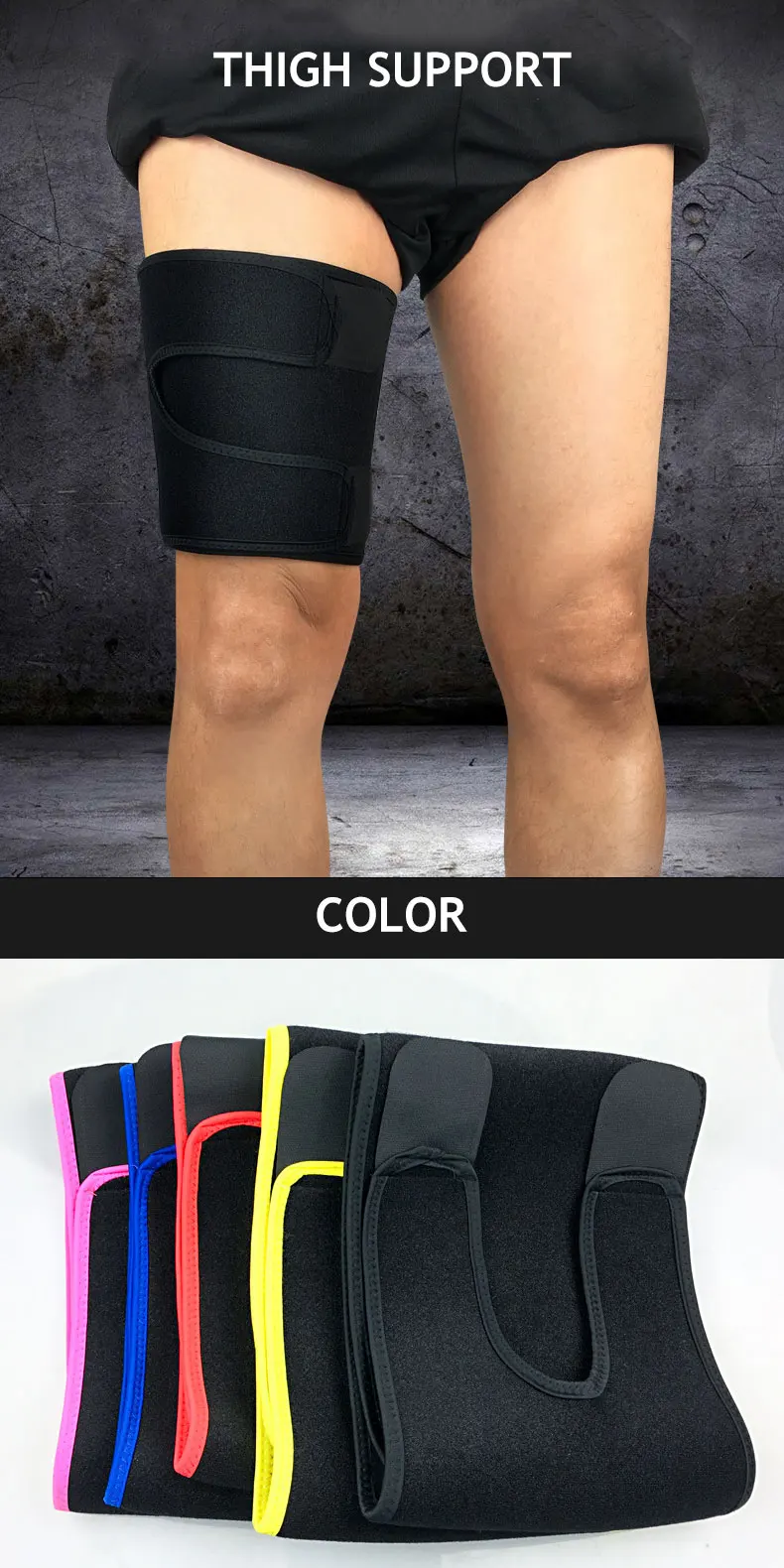 Sprains Quadricep Tendonitis Neoprene Thigh Compression Support Braces ...