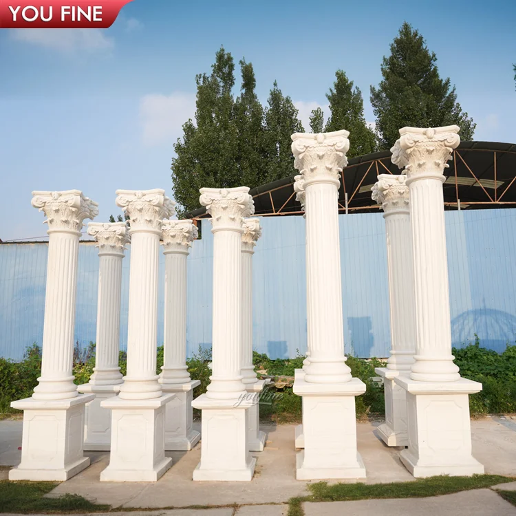 Different Types White Marble Building Design Pillar for Sale