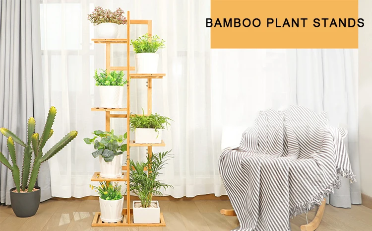 Indoor Bamboo Plant Stands 6 Tier 7 Potted Indoor Corner Planter Tall Plant Shelf Buy Bamboo 4351