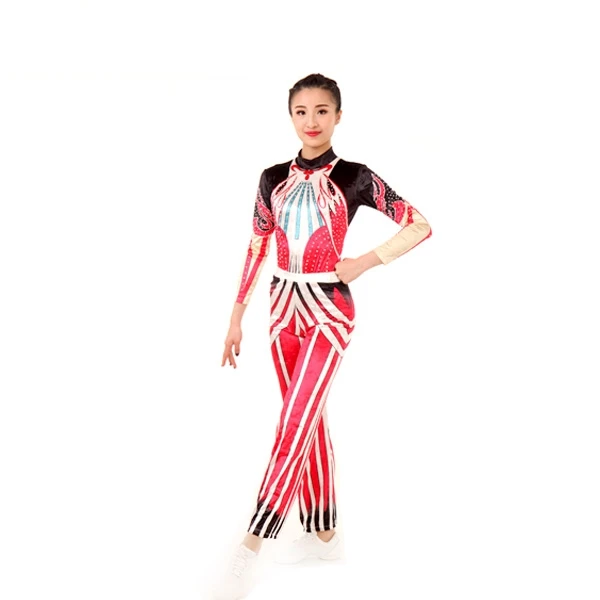 High Quality Aerobic Exercise Gymnastics Performance Costumes Sets Sublimation Dance Ballet Leotards Rhythmic Gymnastics Leotard