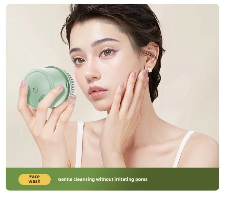 New Arrivals Silicone Scrubber Soft Rechargeable Shower Brush Long Handheld Electric Body Scrub