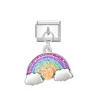 Rainbow-module silver buckle