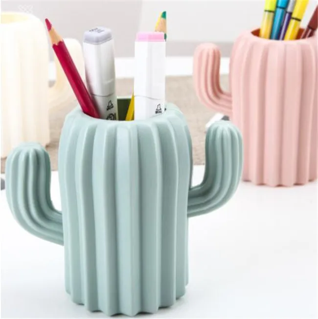 Custom Plastic Container Shape Pen Holder Personalized Pen Holder